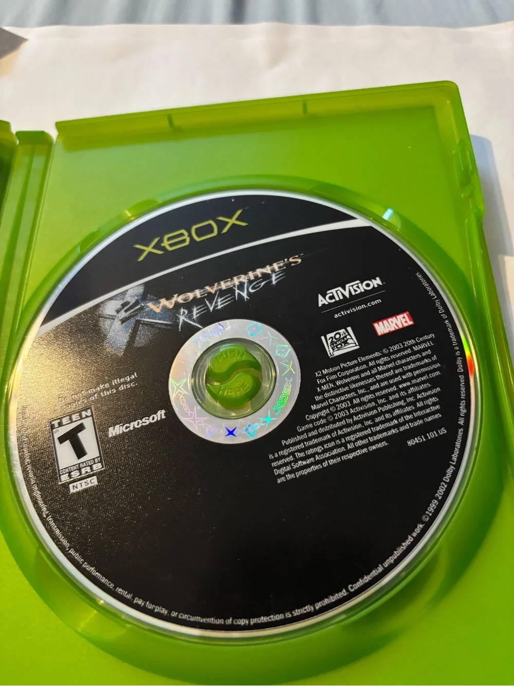Xbox Wolverine's Revenge CIB